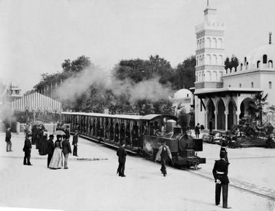 Train to Take Visitors Around the Site of the Paris Exhibition, 1889 by French Photographer